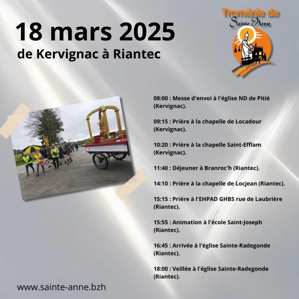image du 18 mars de la Troménie de Sainte Anne